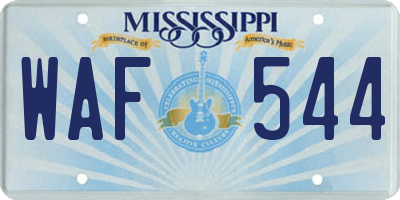 MS license plate WAF544