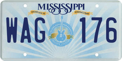MS license plate WAG176