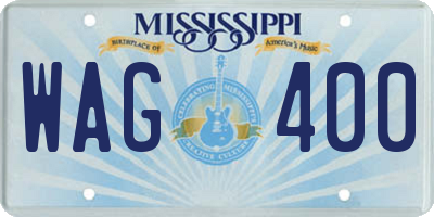 MS license plate WAG400