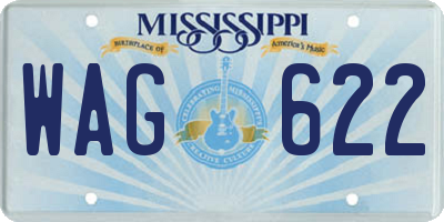MS license plate WAG622