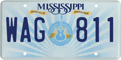 MS license plate WAG811