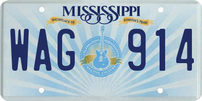 MS license plate WAG914