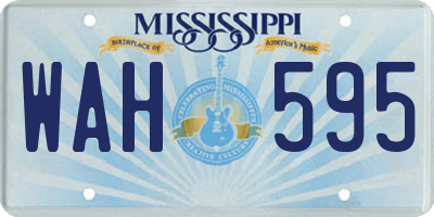 MS license plate WAH595