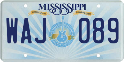 MS license plate WAJ089