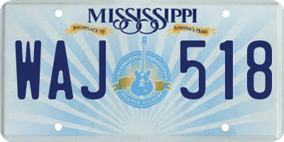 MS license plate WAJ518