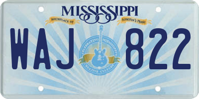 MS license plate WAJ822