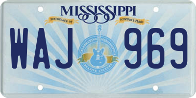 MS license plate WAJ969