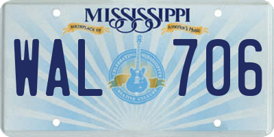 MS license plate WAL706