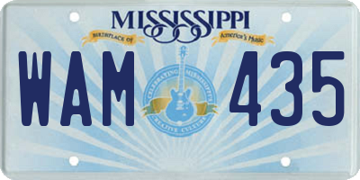 MS license plate WAM435