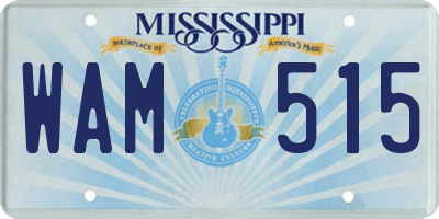 MS license plate WAM515