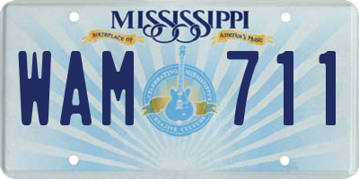 MS license plate WAM711