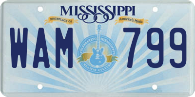 MS license plate WAM799