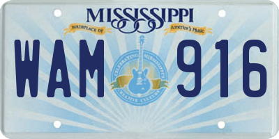 MS license plate WAM916