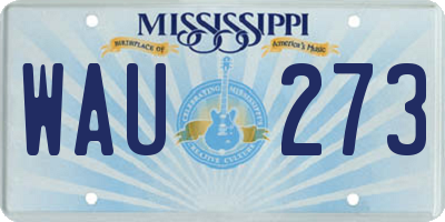 MS license plate WAU273