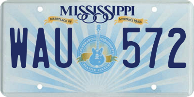 MS license plate WAU572