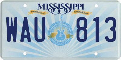 MS license plate WAU813