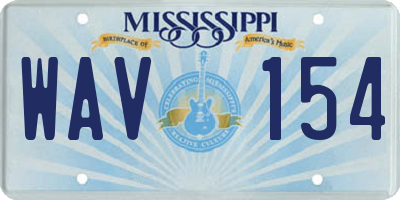MS license plate WAV154
