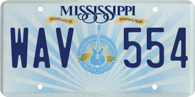 MS license plate WAV554