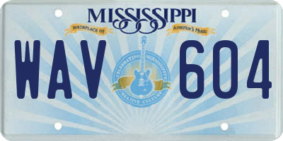 MS license plate WAV604