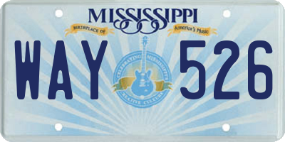 MS license plate WAY526