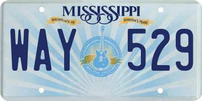 MS license plate WAY529