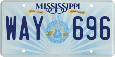 MS license plate WAY696