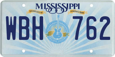 MS license plate WBH762