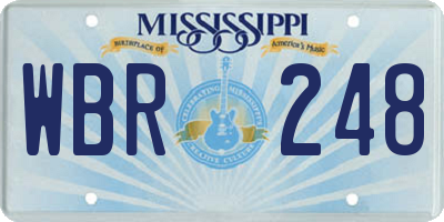 MS license plate WBR248