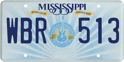 MS license plate WBR513