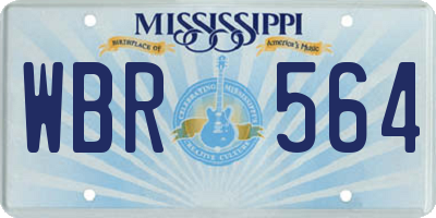 MS license plate WBR564