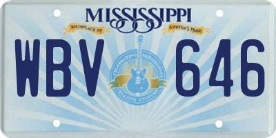 MS license plate WBV646