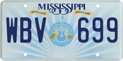 MS license plate WBV699