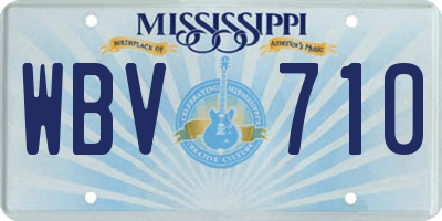 MS license plate WBV710