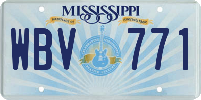MS license plate WBV771