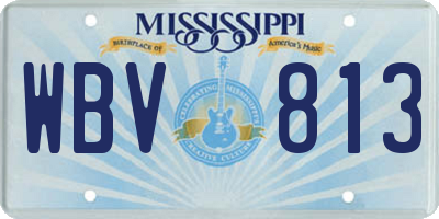 MS license plate WBV813