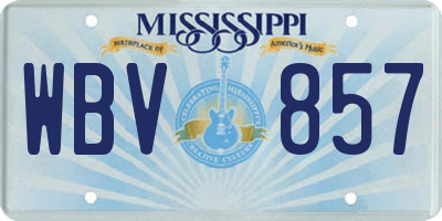 MS license plate WBV857