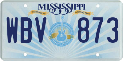 MS license plate WBV873