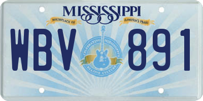 MS license plate WBV891