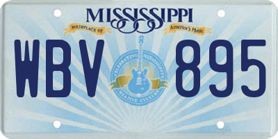 MS license plate WBV895