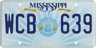 MS license plate WCB639