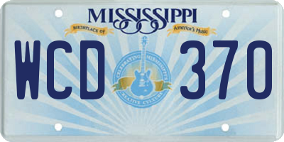 MS license plate WCD370