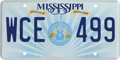 MS license plate WCE499