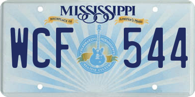 MS license plate WCF544