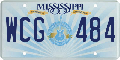 MS license plate WCG484