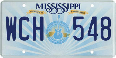 MS license plate WCH548