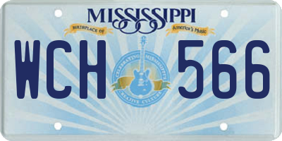 MS license plate WCH566