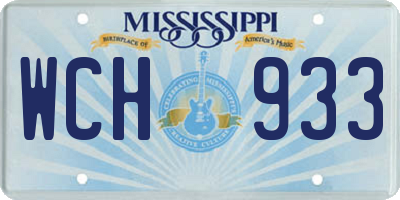 MS license plate WCH933