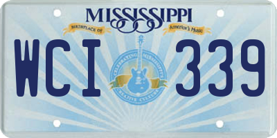 MS license plate WCI339