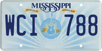 MS license plate WCI788