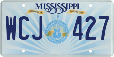 MS license plate WCJ427